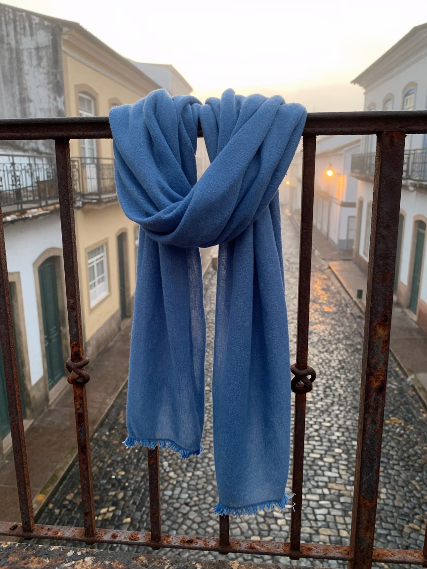 Faded Blue Scarf in Salvador in in Salvador, Brazil