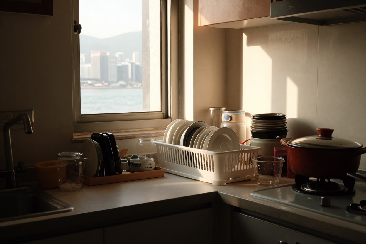 Falls at Late Afternoon Light in Hong Kong in in Hong Kong, Hong Kong