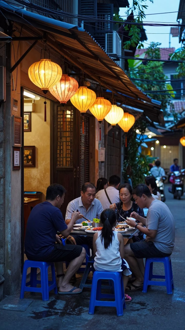 Family Dining in Hanoi in in Hanoi, Vietnam