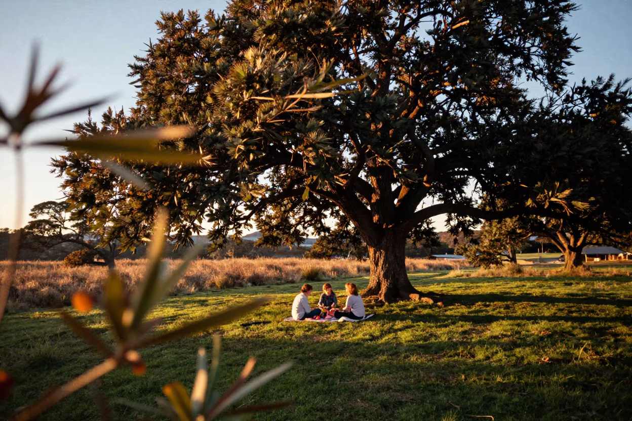 Family Picnic Under Oak Tree Knysna Evening in near Knysna
