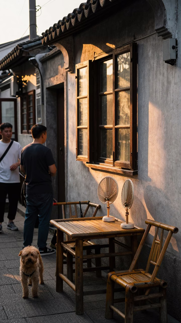 Fans at Golden Hour in in Shanghai, China