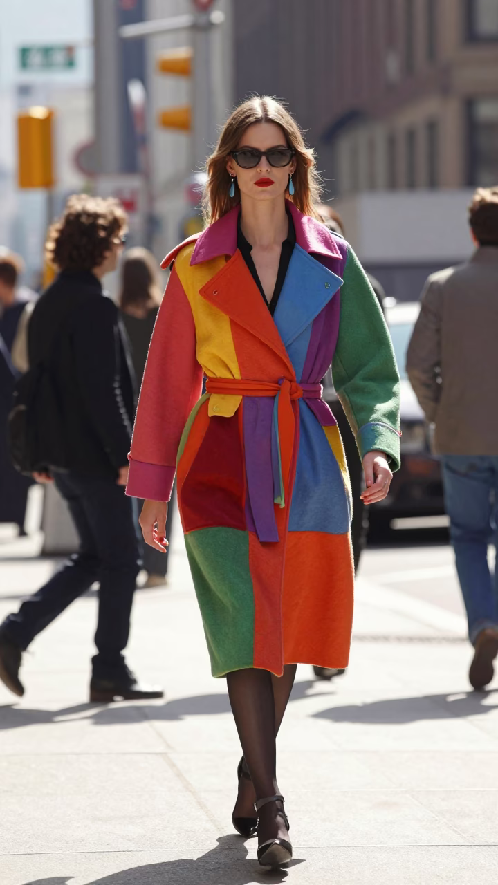 Fashion Model at The Flat Glare Of Noon Light in New York in in New York, New York, United States
