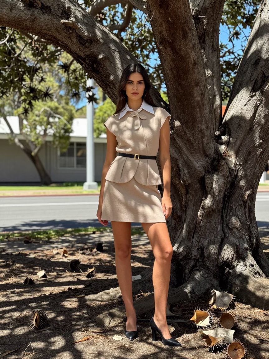 Fashion Model in Adelaide at Midday Light in in Adelaide, South Australia, Australia