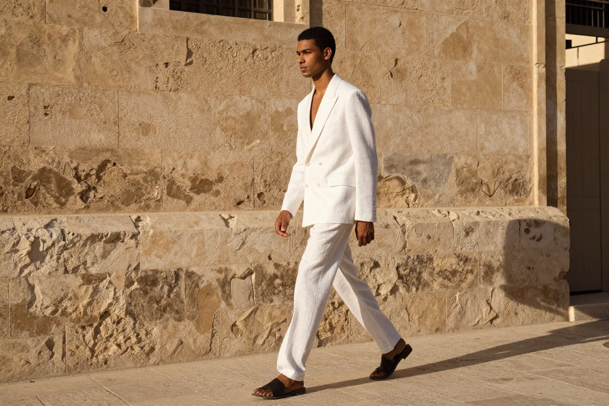 Fashion Model in Alexandria at The Late Morning Light in in Alexandria, Egypt