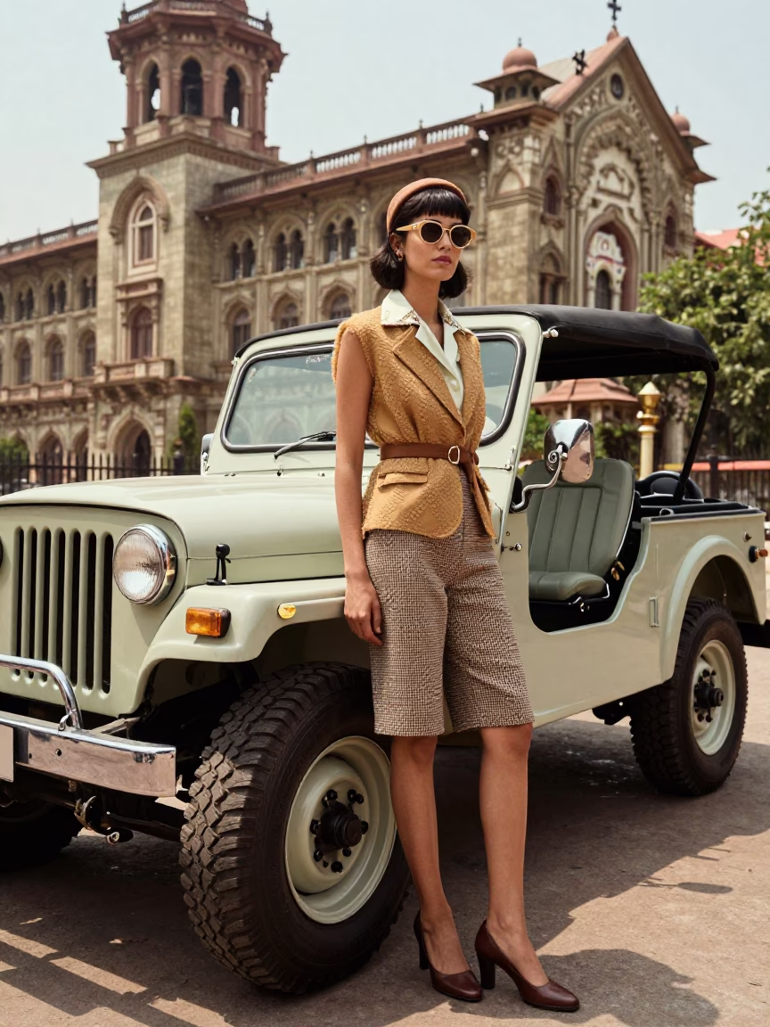 Fashion Model in Delhi at Midday Light in in Delhi, India