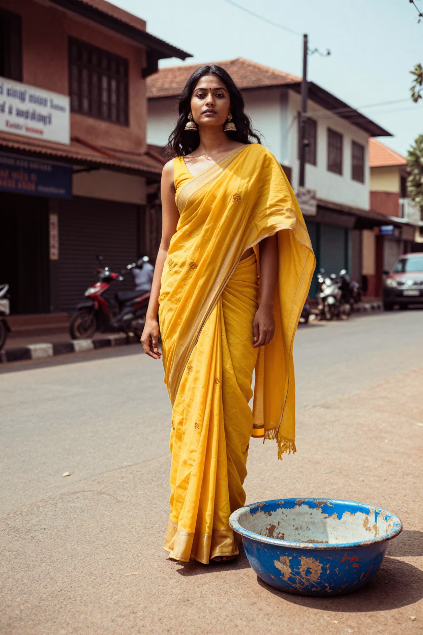 Fashion Model in Kochi at Afternoon Light in in Kochi, India