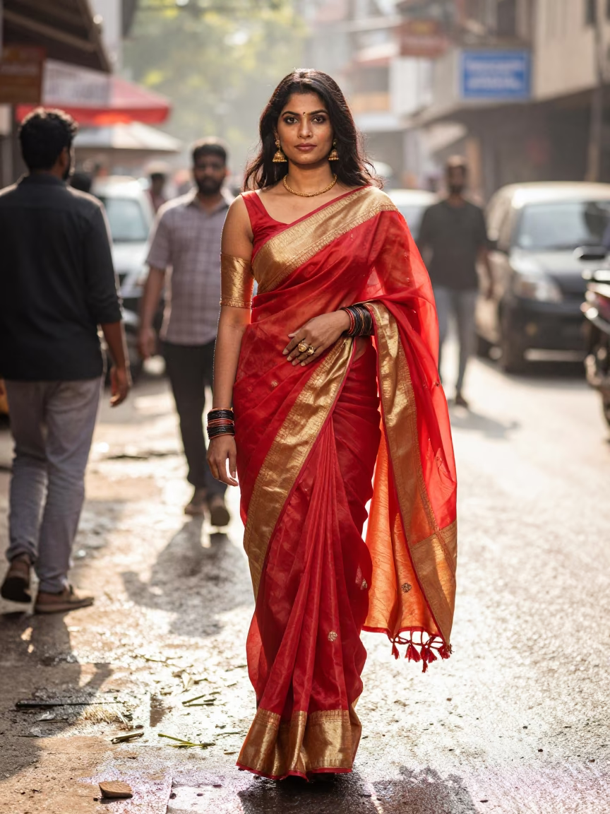 Fashion Model in Kochi at Noon Light in in Kochi, India