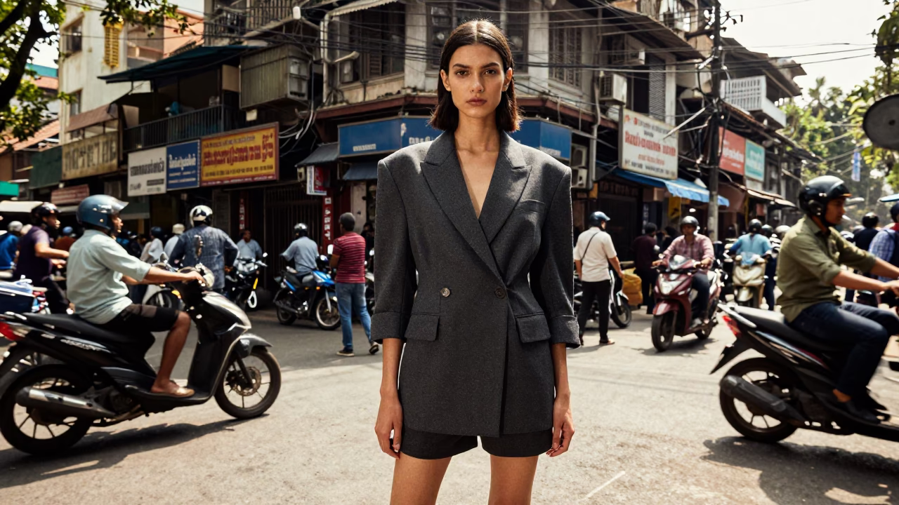 Fashion Model in Kolkata at The Flat Glare Of Noon Light in in Kolkata, India