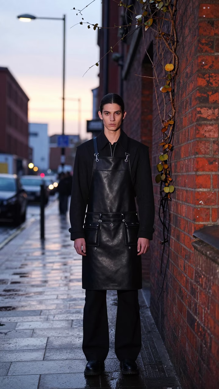 Fashion Model in Liverpool at Sunrise Light in in Liverpool, United Kingdom