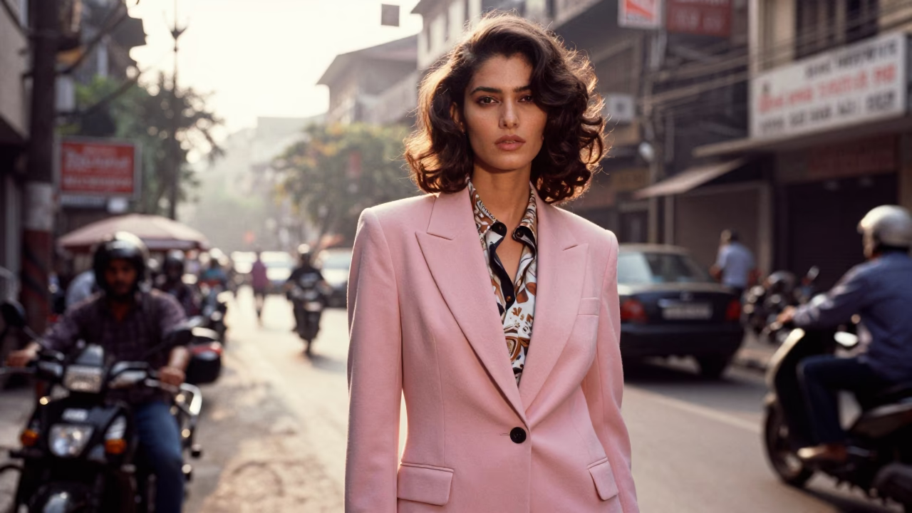 Fashion Model just after sunrise in Kolkata in in Kolkata, India