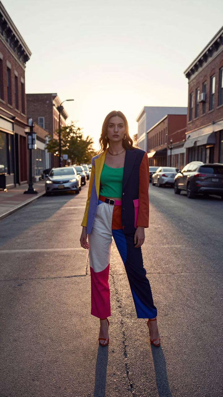 Fashion Model just after sunrise in Nashville in in Nashville, Tennessee, United States