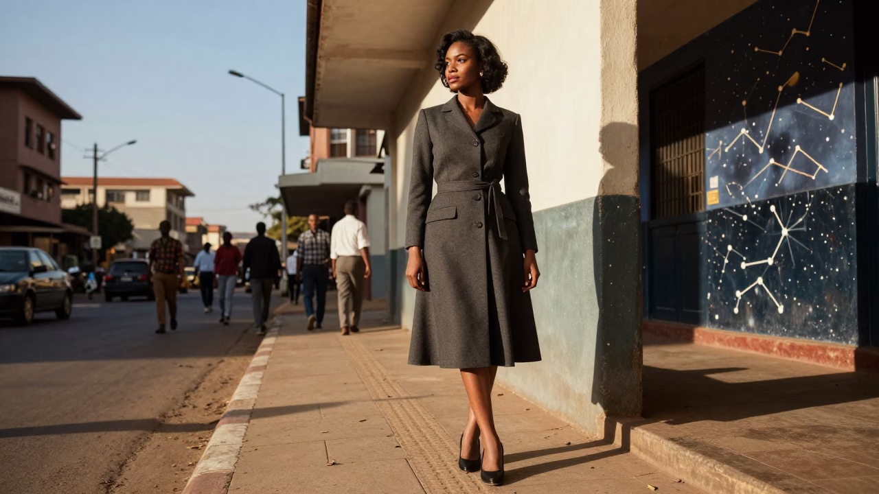 Fashion Portrait at Clear Late-afternoon Light in Nairobi in in Nairobi, Kenya