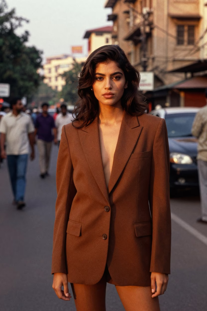 Fashion Portrait at Honeyed Evening Light in Mumbai in in Mumbai, India