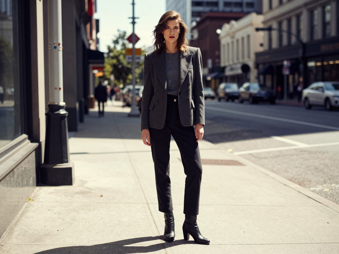Fashion Portrait at The Flat Glare Of Noon Light in Portland in in Portland, Oregon, United States