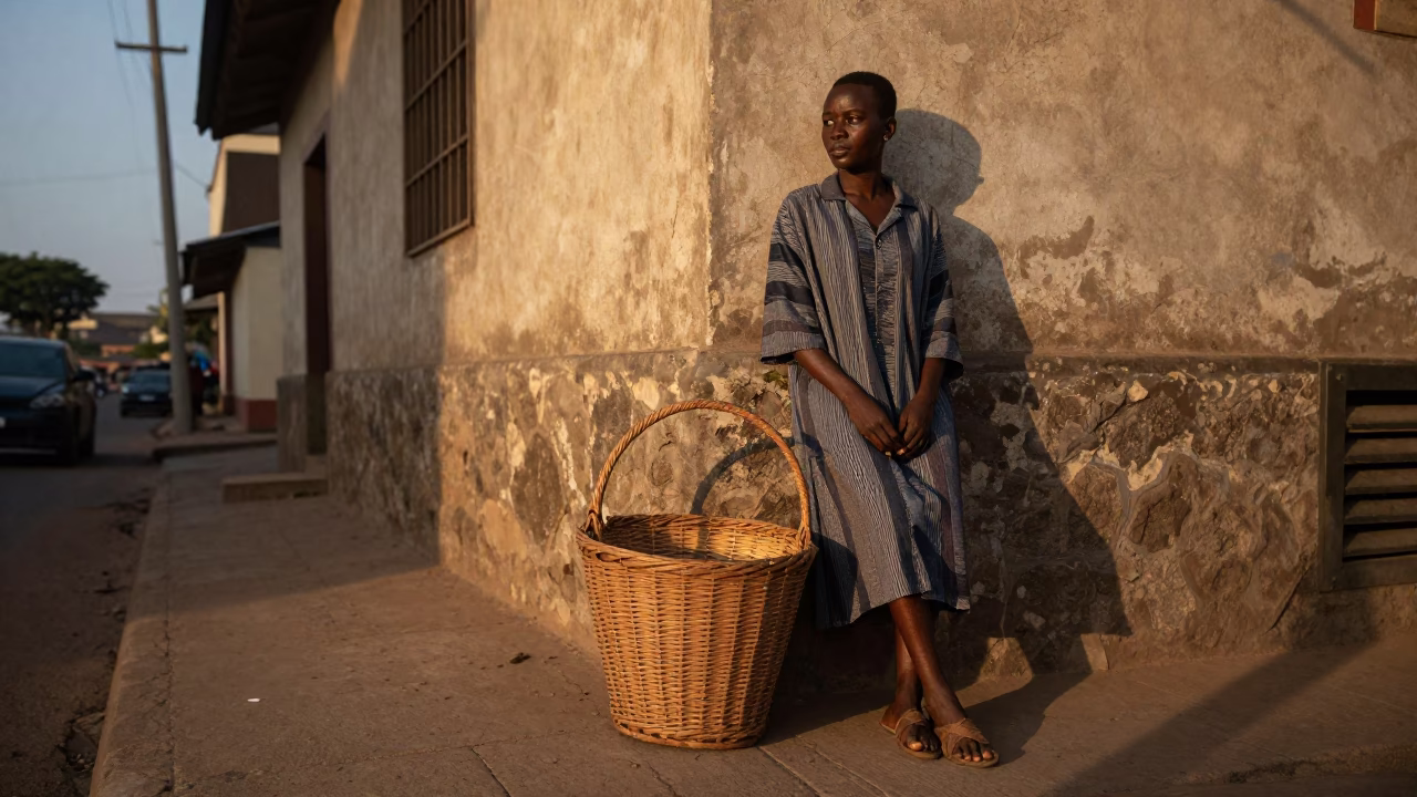 Fashion Portrait in Accra at The Early Evening Light in in Accra, Ghana