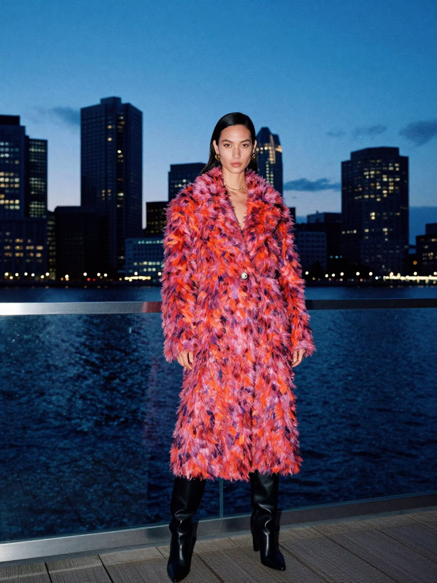 Fashion Portrait in Boston at The Last Blue Light Of Evening in in Boston, Massachusetts, United States
