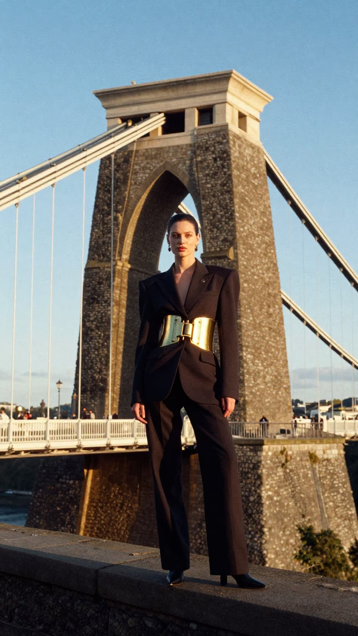 Fashion Portrait in Bristol at Clear Late-afternoon Light in in Bristol, United Kingdom