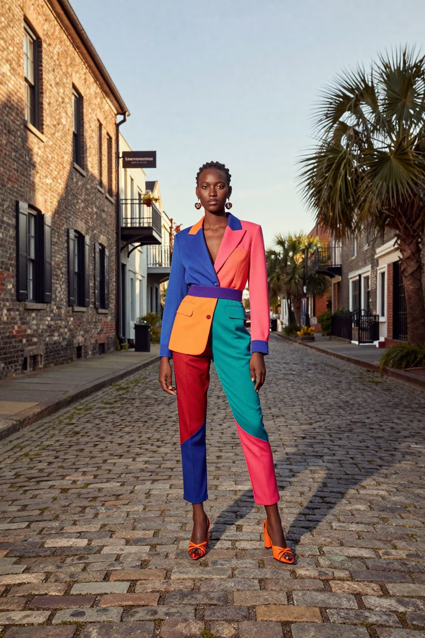 Fashion Portrait in Charleston at The Early Afternoon Light in in Charleston, South Carolina, United States