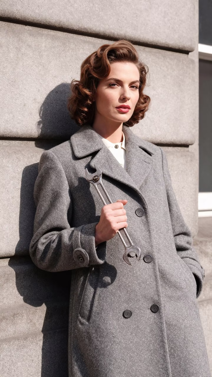 Fashion Portrait in Dublin at Bright Midmorning Light in in Dublin, Ireland