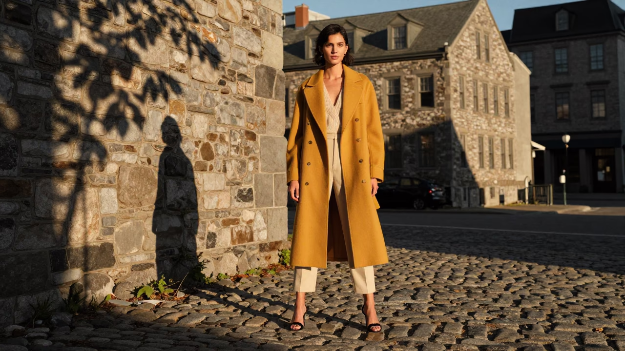 Fashion Portrait in Halifax at Honeyed Evening Light in in Halifax, Nova Scotia, Canada