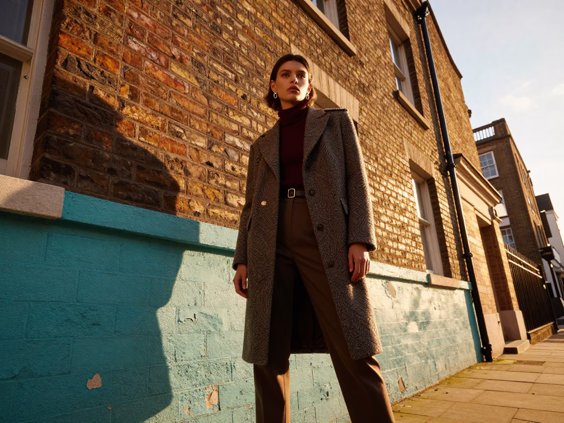 Fashion Portrait in London at Golden Hour in in London, United Kingdom