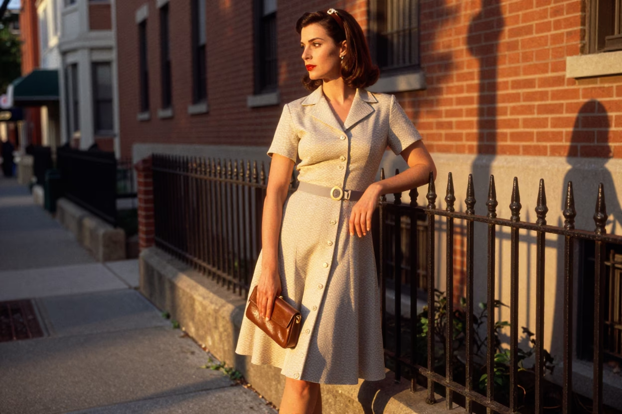 Fashion Portrait in Philadelphia at Honeyed Evening Light in in Philadelphia, Pennsylvania, United States
