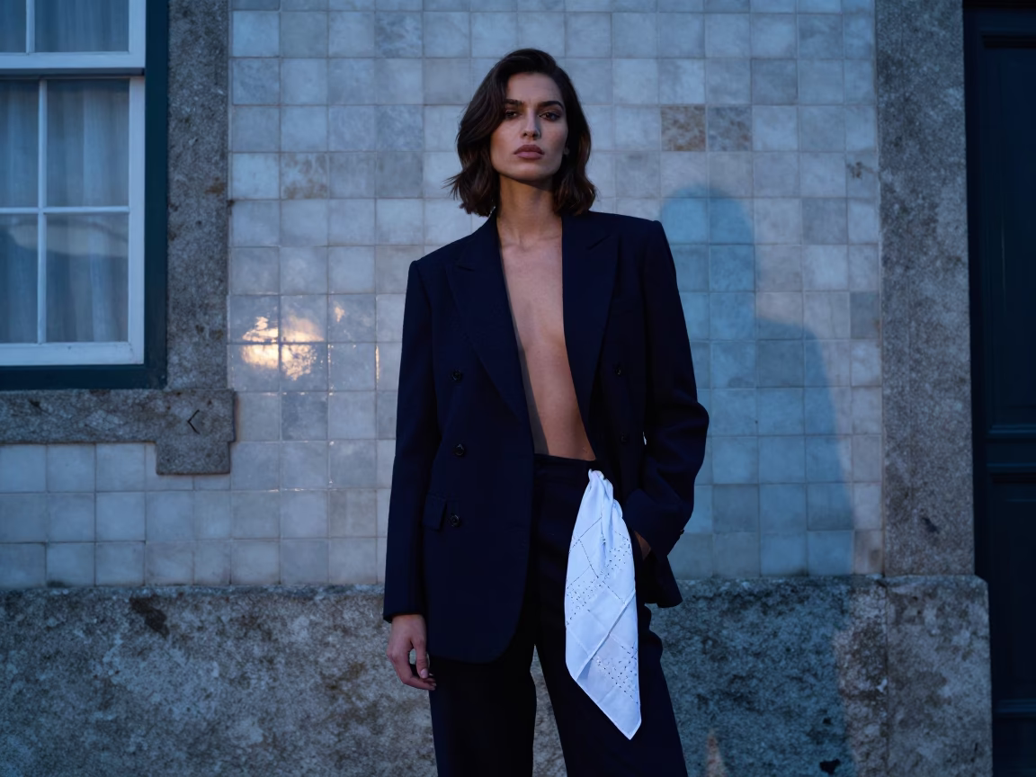 Fashion Portrait in Porto at Sunrise Light in in Porto, Portugal