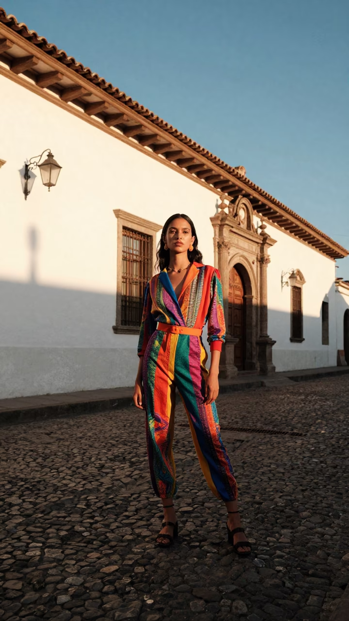 Fashion Portrait in Quito at Clear Late-afternoon Light in in Quito, Ecuador