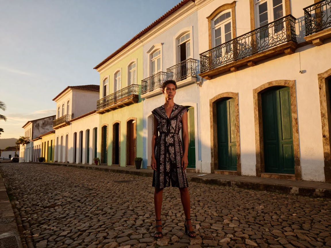 Fashion Portrait in Salvador at Golden Hour in in Salvador, Brazil