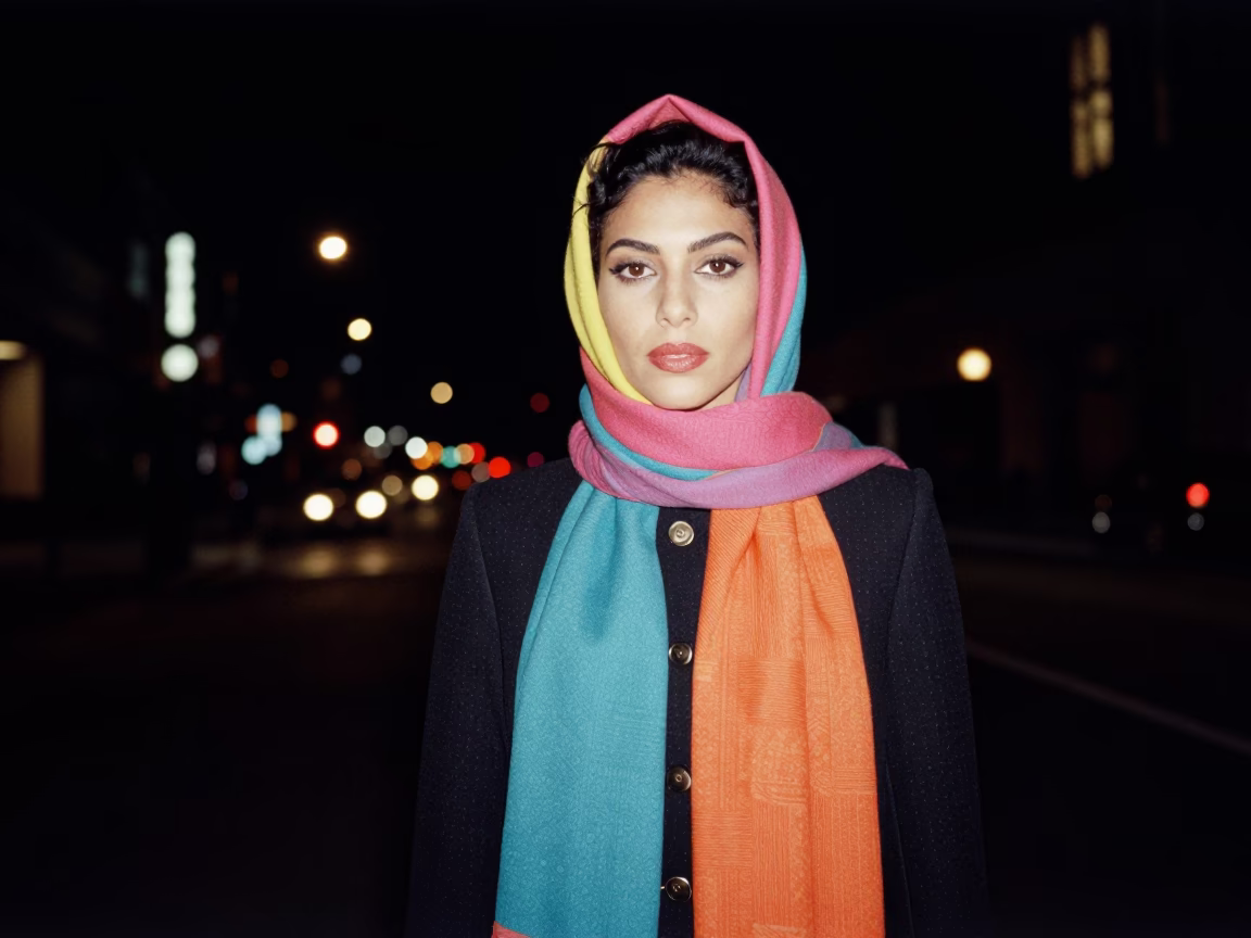 Fashion Portrait in San Francisco at Deep In The Night Light in in San Francisco, California, United States