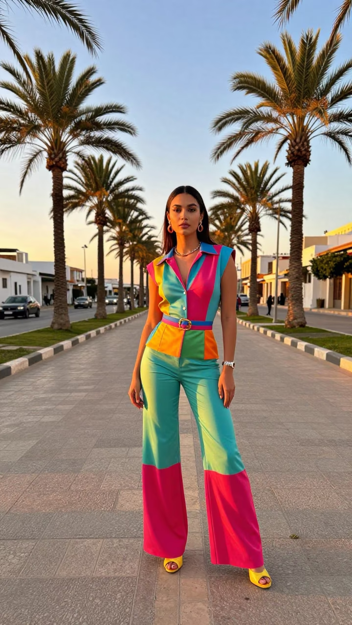 Fashion Portrait in Tunis at Golden Hour in in Tunis, Tunisia