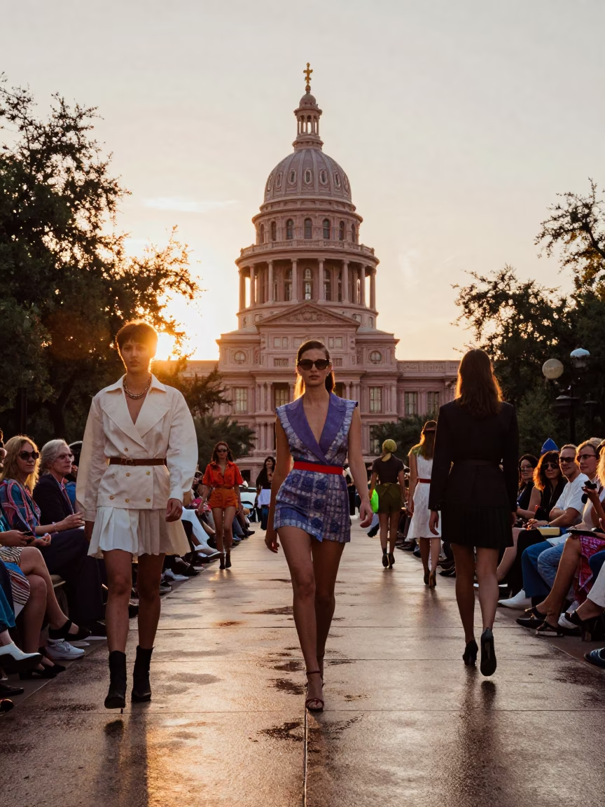 Fashion Show in Austin at As The Sun Drops Toward The Horizon in in Austin, Texas, United States