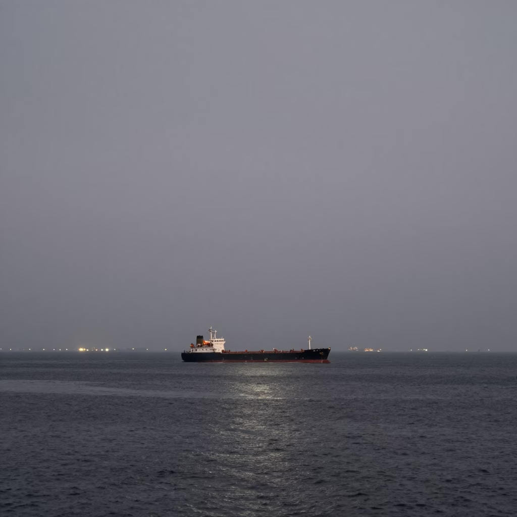 Fata Morgana Mirage Ship Luanda Coast in near Luanda