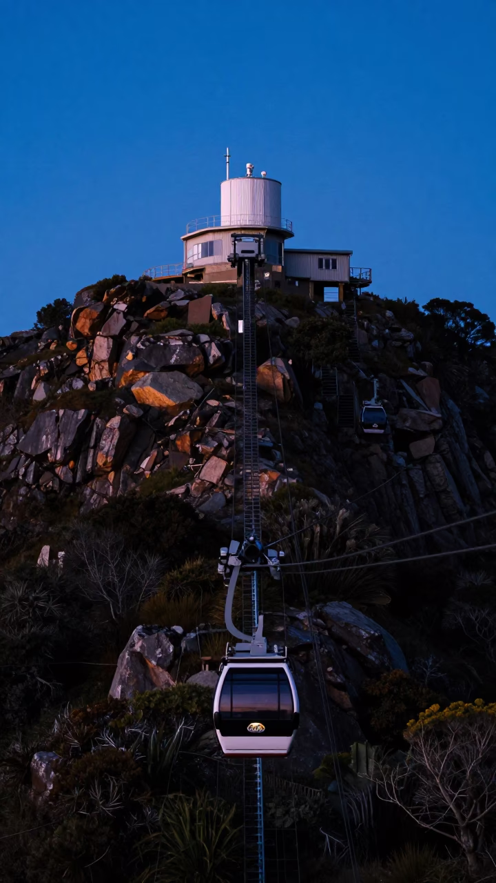 Featuring Mount Wellington Weather Station And Cable Car Gondola in Hobart in in Hobart, Tasmania, Australia