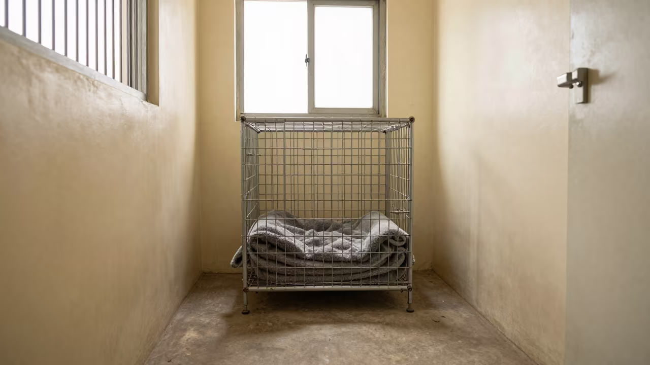 Feral Cat Shelter on Kennel Shelf in in a boarding kennel corridor in Dera Ghazi Khan
