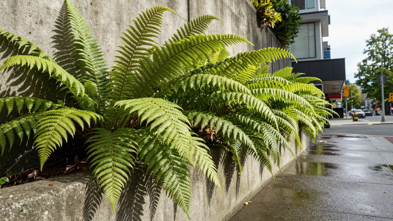 Fern Fronds in Vancouver in in Vancouver, British Columbia, Canada