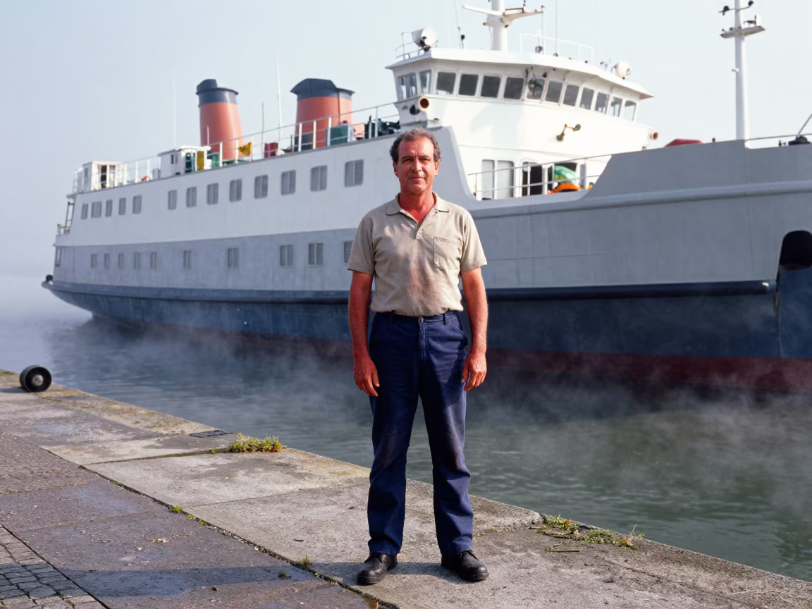 Ferry Mechanic Harbor Portrait Zoetermeer in at a harbor edge in Zoetermeer