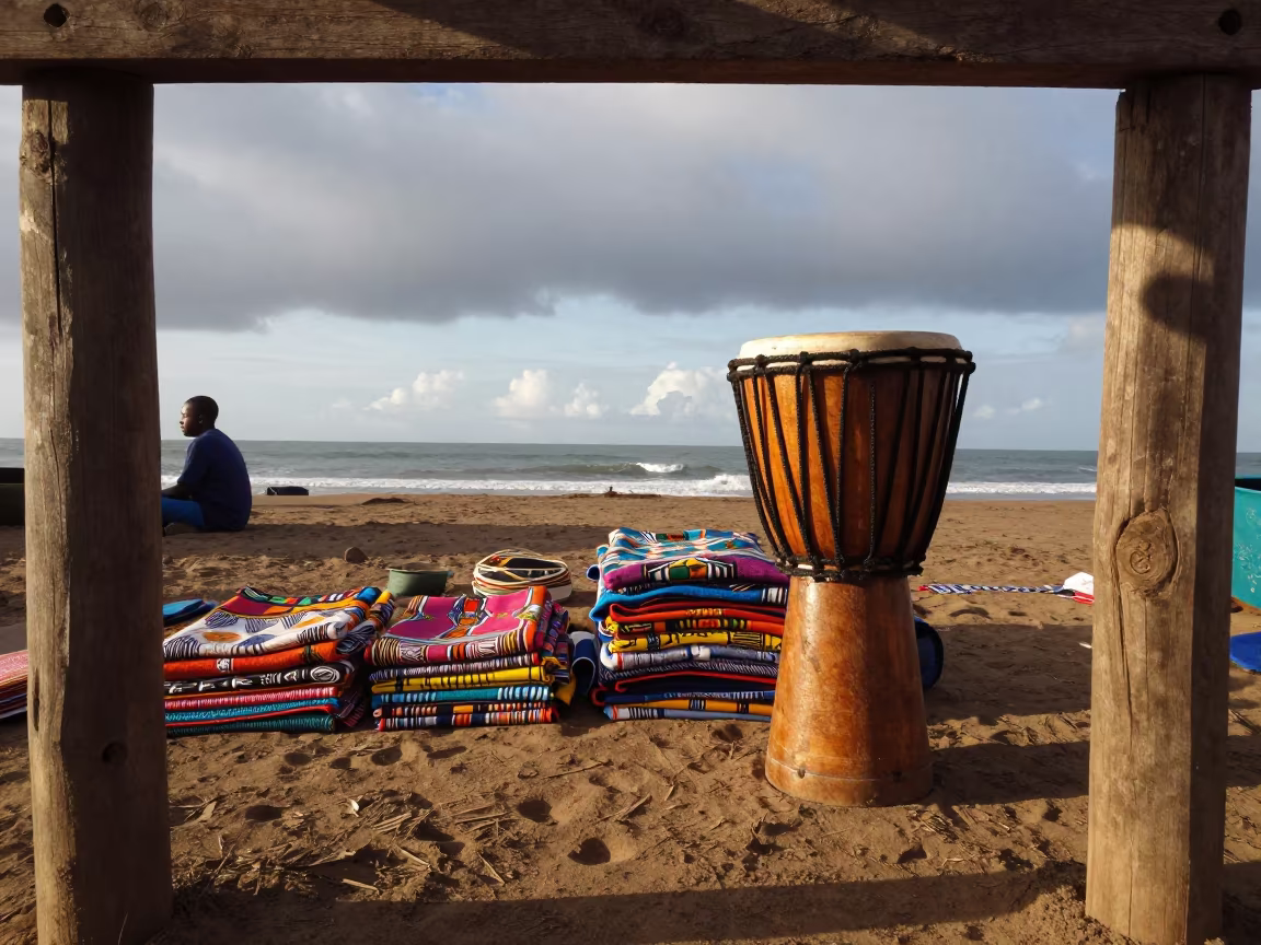 Festival Drum and Textiles at Machakos Market in at a night market in Machakos