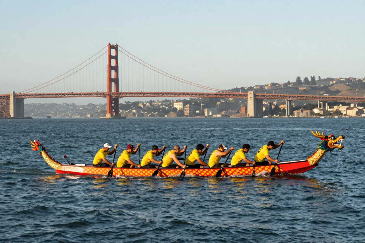 Festival Race in San Francisco at Clear Late-afternoon Light in in San Francisco, California, United States