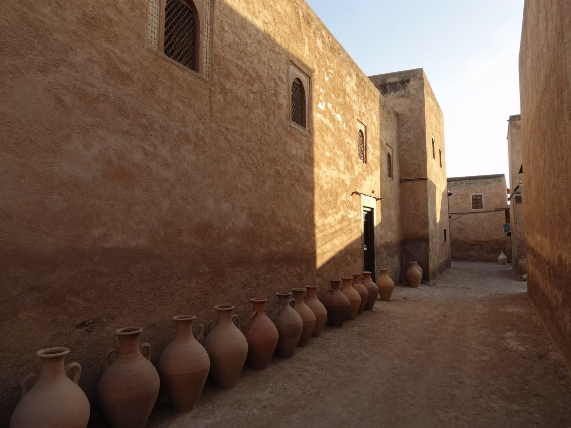 Fez Traditional Architecture at The Early Morning Light in in Fez, Morocco