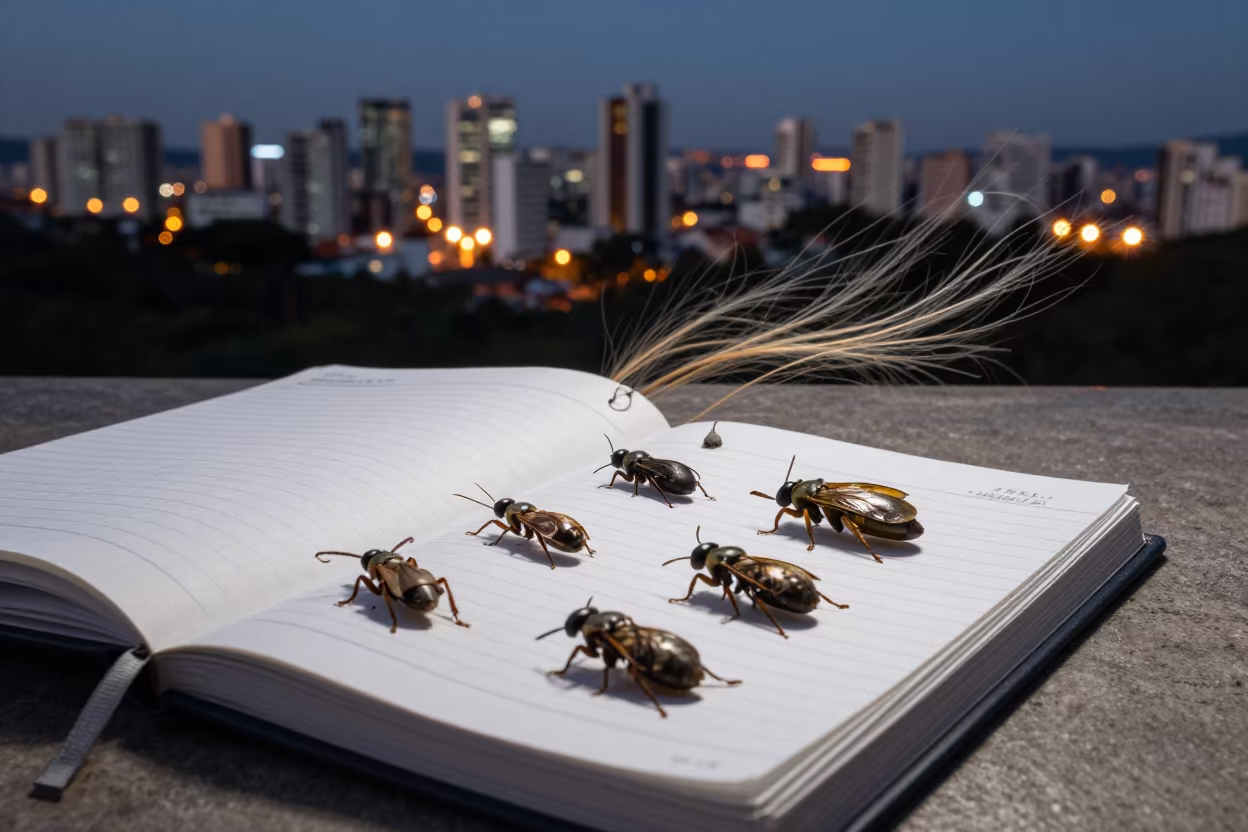 Field Notebook and Tagged Insects Belo Horizonte in near Belo Horizonte