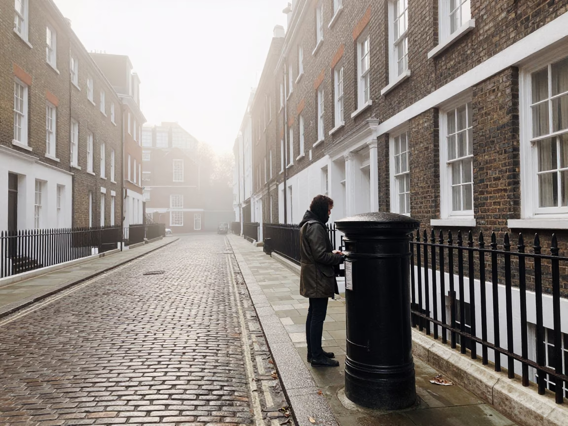 Figure Pausing in London in in London, United Kingdom
