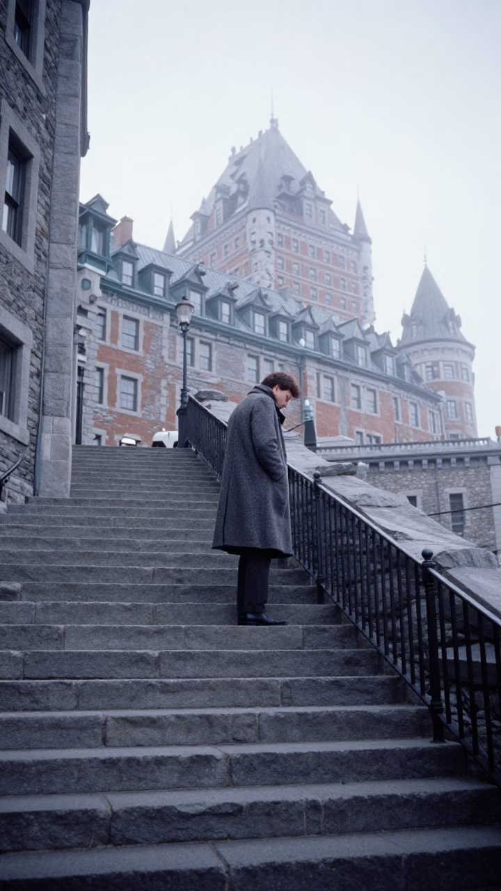 Figure Pausing in Quebec City in in Quebec City, Quebec, Canada