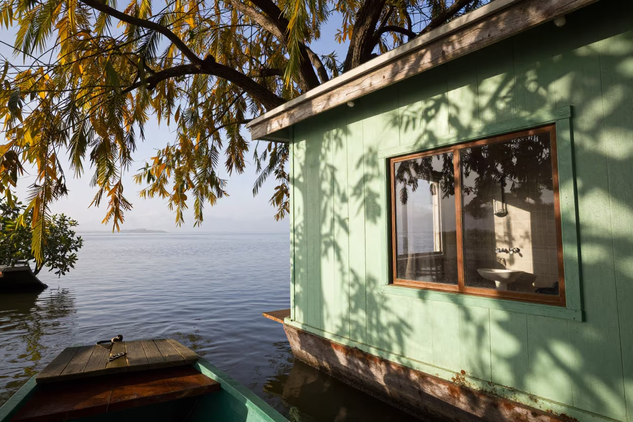 Fiji Houseboat Window Indoor View in in Fiji