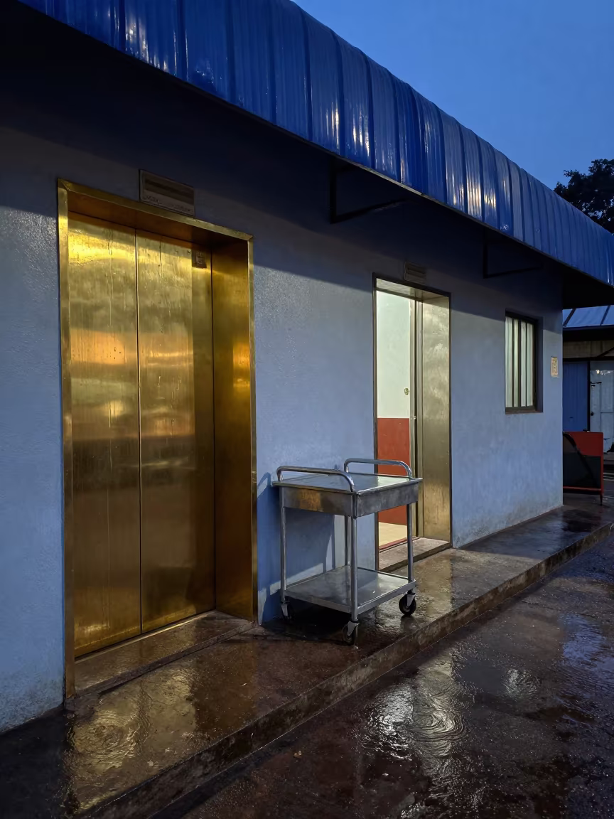 File Cart Outside Polling Station in Pune in outside a polling station entrance in Pune
