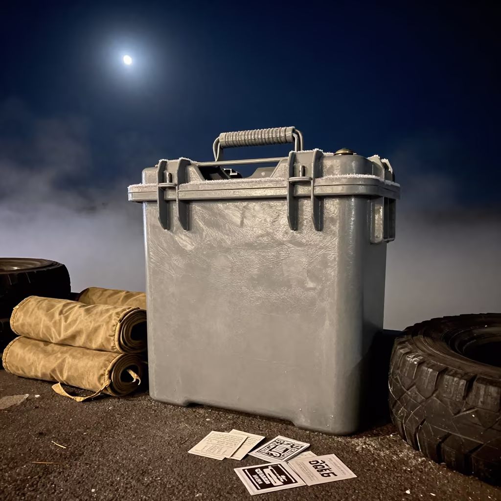 Fire Adapter Bin Night Deck Fog in on a naval deck in rough wind in Turkmenistan