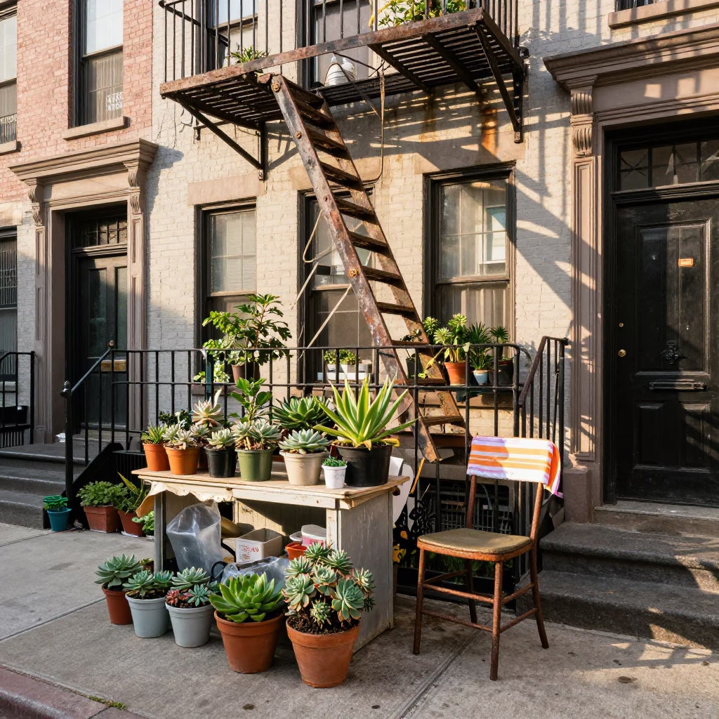 Fire Escape in New York in in New York, New York, United States