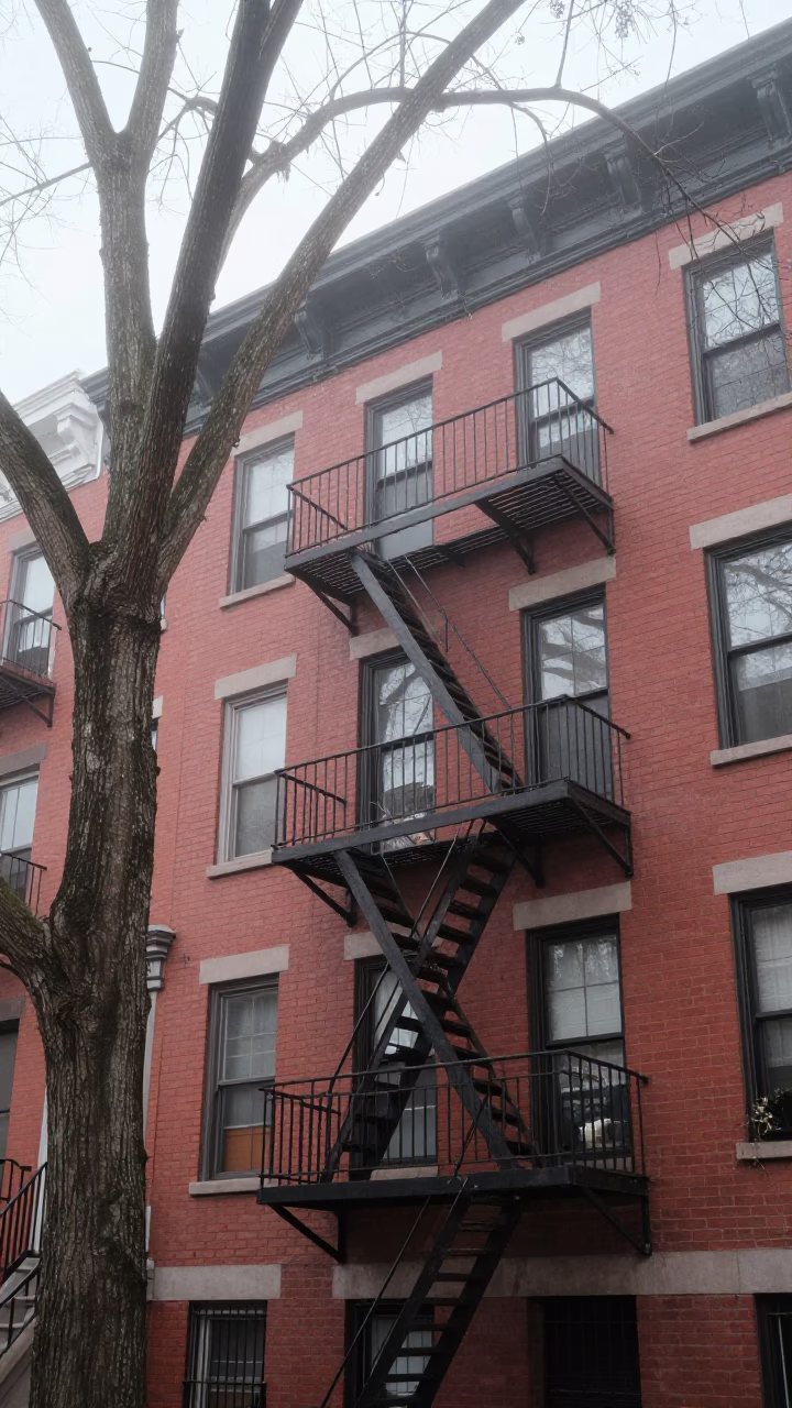 Fire Escape in Philadelphia in in Philadelphia, Pennsylvania, United States