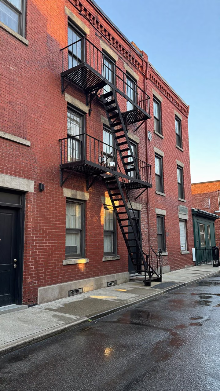 Fire Escape in Toronto in in Toronto, Ontario, Canada