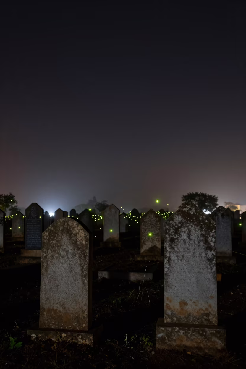 Fireflies Blinking Among Niger Gravestones in from a frost-hushed ridgeline in Niger